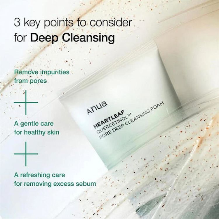 Anua Heartleaf Quercetionl Pore Deep Αφρός Καθαρισμού Προσώπου 150ml