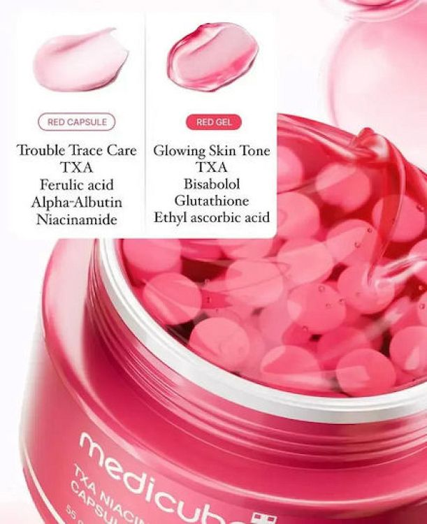 Medicube TXA Niacinamide Capsule Ενυδατική & Αναπλαστική Κρέμα Προσώπου κατά των Ατελειών & της Ακμής με Υαλουρονικό Οξύ & Νιασιναμίδη 55gr