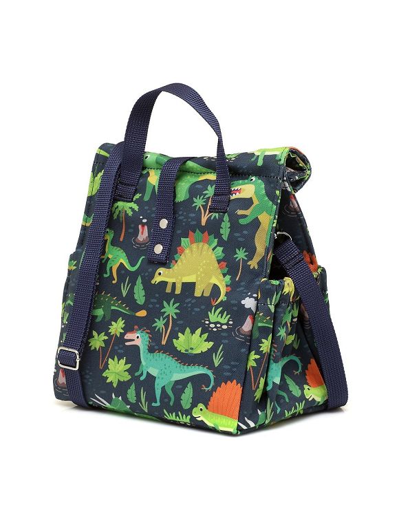 The Lunch Bags Original Kids Version Ισοθερμική Τσάντα Χειρός Φαγητού 5lt Dinos Blue Μ21 x Π16 x Υ24cm