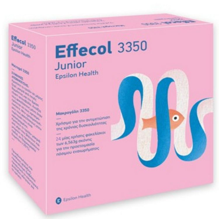 Effecol Junior 3350 (24 Sachets) - Οσμωτικό υπακτικό για παιδιά, Αντιμετώπιση Δυσκοιλιότητας