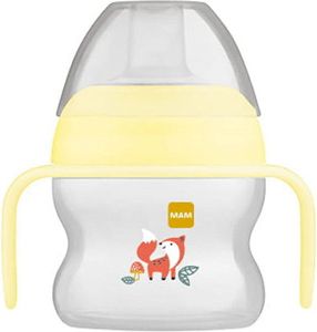 Mam Starter Cup Εκπαιδευτικό Μπιμπερό Πλαστικό με Λαβές Κίτρινο Αλεπού 4m+ 150ml