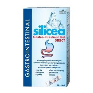 Hubner Silicea Gastro-Intestinal Gel Direct για Άμεση Αντιμετώπιση Οξέων & Χρόνιων Γαστρεντερικών Παθήσεων 6 x 15ml