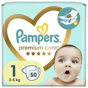 Pampers Premium Care Πάνες Μέγεθος 1 (2kg-5kg) - 50 Πάνες