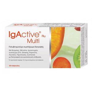 Igactive Flu Multi , Πολυβιταμινούχο συμπλήρωμα διατροφής 30 κάψουλες