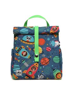 The Lunch Bags Original Kids Version Galaxy Buddies Ισοθερμικό Τσαντάκι Φαγητού Ώμου 5lt Μπλε Μ21 x Π16 x Υ24cm
