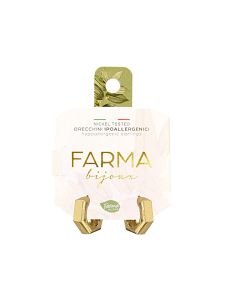 Farma Bijoux Υποαλλεγικά Σκουλαρίκια Χρυσά Οκτάγωνα 15mm