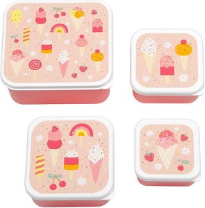 A little lovely company Δοχείο φαγητού Lunch box set Ice-cream