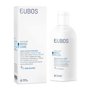 Eubos Basic Care Liquid Washing Emulsion Blue Υγρό Καθαρισμού Προσώπου & Σώματος Χωρίς Άρωμα 200ml