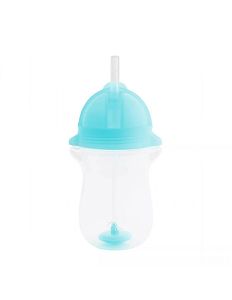 MUNCHKIN Tip & Sip Straw Cup Tall , Ποτήρι με Καλαμάκι & Βαρίδι που δε Χύνεται, Μπλε - 296ml