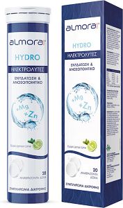 Almora Plus HYDRO Ηλεκτρολύτες για Ενυδάτωση Οργανισμού & Ενίσχυση Ανοσοποιητικού Λεμόνι 20 αναβράζοντα δισκία