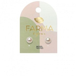 Farma Bijoux Υποαλλεργικά Σκουλαρίκια Πέρλες Λευκές 6mm