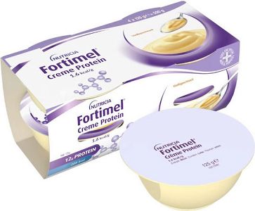 Nutricia Creme Protein Ειδικό Συμπλήρωμα Διατροφής 4 x 125gr Βανίλια