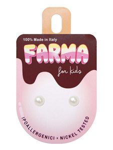 Farma Bijoux Υποαλλεγικά Σκουλαρίκια White Pearl 3mm