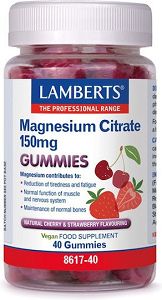 Lamberts Magnesium Citrate 150mg 40 ζελεδάκια Φράουλα