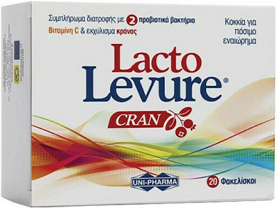 Uni-pharma Lacto Levure Cran Συμπλήρωμα με Προβιοτικά 20 φακελίσκοι