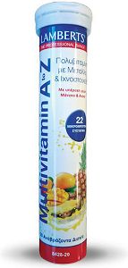 Lamberts A-Z Multivitamin 20Αναβράζοντα Δισκία - Πολυβιταμίνη με γεύση Μάνγκο & Ανανά