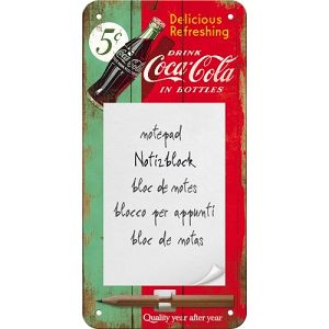Nostalgic μεταλλικός μαγνητικός πίνακας σημειώσεων 10x20 Coca-Cola - 1950 Beverage...