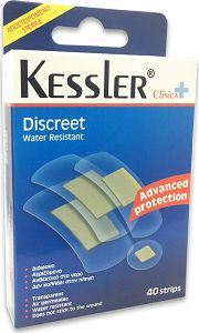 Kessler Aδιάβροχα και Αποστειρωμένα Αυτοκόλλητα Επιθέματα Clinica Discreet 40τμχ