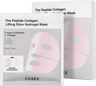 Cosrx Peptide Collagen Μάσκα Ομορφιάς Προσώπου για Λάμψη Με Νιασιναμίδη 3 τμχ x 34gr