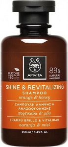 Apivita Shine & Revitalizing Orange Honey Orange & Honey Σαμπουάν Λάμψης για Όλους τους Τύπους Μαλλιών 250ml