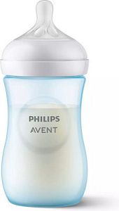 Philips Πλαστικό Μπιμπερό Natural Response με Θηλή Σιλικόνης 260ml για 1+ μηνών Μπλε