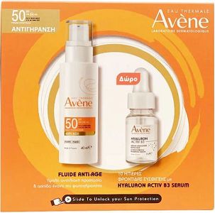 Avene Promo Anti-Age Fluid Spf50, 40ml & Δώρο Hyaluron Activ B3 Concentrated Plumping Serum 10ml
