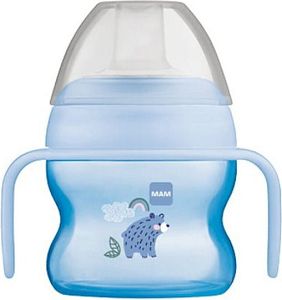 Mam Starter Cup Εκπαιδευτικό Μπιμπερό Πλαστικό με Λαβές Μπλε Αρκούδα 4m+ 150ml