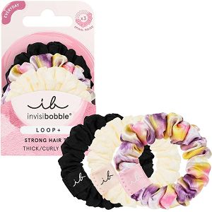 Invisibobble Loop+ Be Strong Hair Tie for Thick - Curly Hair 3 Τεμάχια