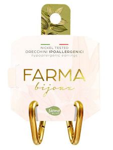 Farma Bijoux Υποαλλεργικά Σκουλαρίκια Κρίκοι Χρυσοί Σχήμα V 20mm