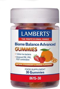 Lamberts Biome Balance Advanced Συμπλήρωμα με Προβιοτικά & Πρεβιοτικά 30 ζελεδάκια Πορτοκάλι