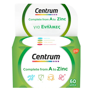 Centrum Complete from A to Zinc Συμπλήρωμα Διατροφής με Βιταμίνες και Μεταλλικά Στοιχεία 60 δισκία