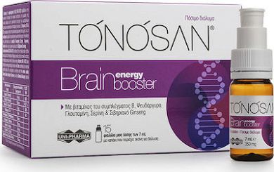 Uni-Pharma Tonosan Brain Energy Booster Συμπλήρωμα για την Μνήμη 7ml 15 μερίδες