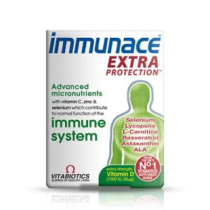 Vitabiotics Immunace Extra Protection Συμπλήρωμα Διατροφής για την Ενίσχυση του Ανοσοποιητικού Συστήματος 30tabs