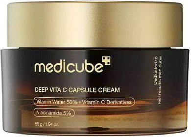 Medicube Deep Vita C Capsule Light 24ωρη Ενυδατική Κρέμα Προσώπου Ημέρας κατά των Πανάδων με Βιταμίνη C & Κολλαγόνο 55gr