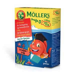 Moller’s Ζελεδάκια Ω3 για Παιδιά με Γεύση Φράουλα, 36 Ζελεδάκια