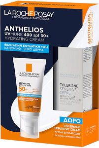 La Roche-Posay Promo Anthelios UVMune 400 Spf50+ Hydrating Cream 50ml & Δώρο Toleriane Sensitive Moisturiser Cream 15ml