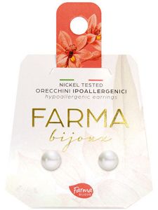 Farma Bijoux Υποαλλεργικά Σκουλαρίκια Πέρλες Λευκές 6mm