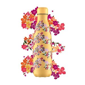 Chilly's Floral Μπουκάλι Θερμός Κίτρινο 500ml