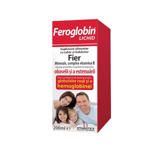 Vitabiotics Feroglobin B12 Liquid Συμπλήρωμα Σιδήρου για Ενήλικες & Παιδιά 200ml