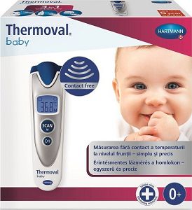 Hartmann Thermoval Baby Ψηφιακό Θερμόμετρο Μετώπου με Υπέρυθρες Κατάλληλο για Μωρά Γκρι