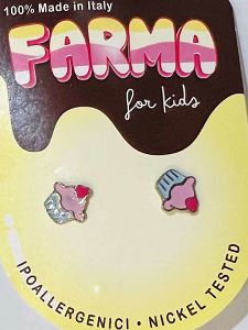 Farma Bijoux Υποαλλεργικά Παιδικά Σκουλαρίκια Cupcakes 7mm 1 ζευγάρι