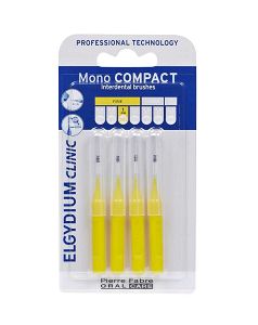Elgydium Mono Compact  Μεσοδόντια Βουρτσάκια  0. 5 - Κίτρινα 4τμχ