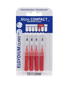 Elgydium Mono Compact  Μεσοδόντια Βουρτσάκια  0.7 - Κόκκινα 4τμχ