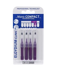 Elgydium Mono Compact  Μεσοδόντια Βουρτσάκια  0.8 - Μωβ 4τμχ