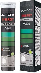 Almora Plus ENERGY Ηλεκτρολύτες για Ενέργεια & Ενυδάτωση του Οργανισμού Lime 25 αναβράζοντα δισκία