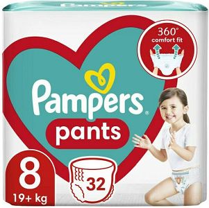 Pampers Πάνες Βρακάκι Pants No. 8 για 19+kg 32τμχ