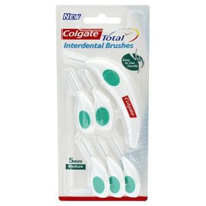 Colgate Total 5mm Μεσοδόντια Βουρτσάκια με Λαβή Large Πράσινο 6τμχ