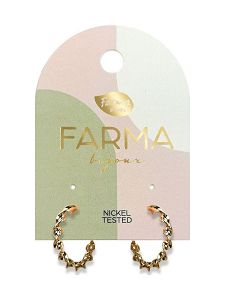 Farma Bijoux Σκουλαρίκια Κρίκοι Επιχρυσωμένα