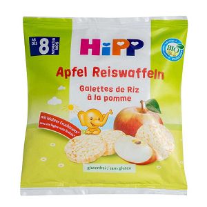 Hipp Ρυζογκοφρετάκι με Γεύση Μήλο Χωρίς Ζάχαρη 30gr για 8+ μηνών