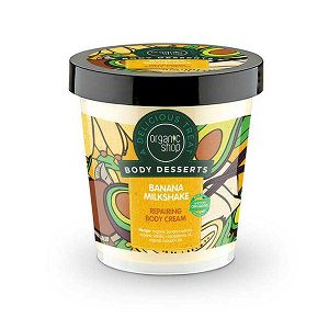 Organic Shop Body Desserts Banana Milkshake, Επανορθωτική κρέμα σώματος, Μπανάνα Milkshake, 450ml